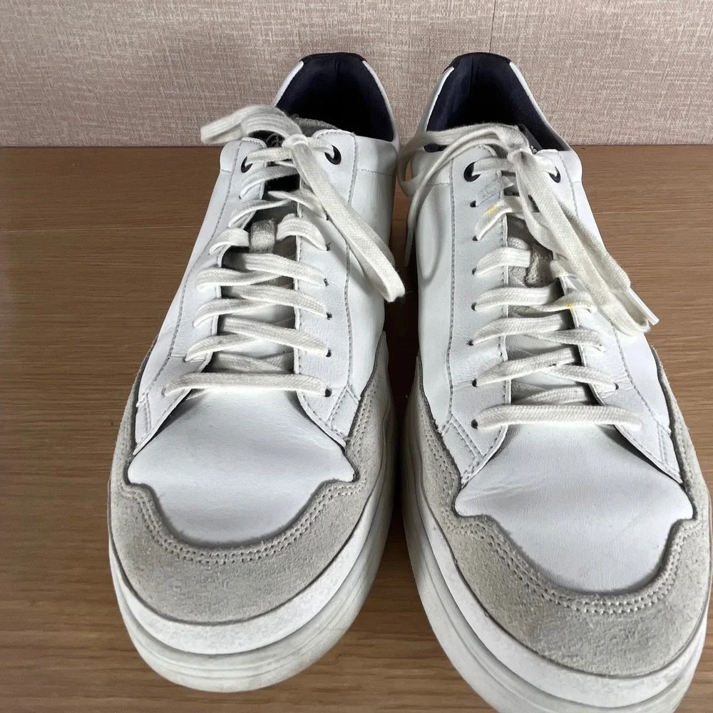 UGG South Bay Sneaker Low Men's 11.5 White Leather Suede Casual Shoes 1108959